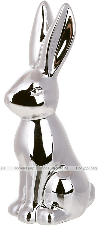 Набор 12 декоративных фарфоровых фигурок "Серебряный Кролик" 13см