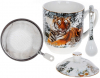 Заварник порцелановий "Тигр" 320мл з ложкою і металевим ситом