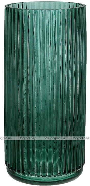Ваза стеклянная Ancient Glass "Emerald" Ø12х25см, изумрудное стекло