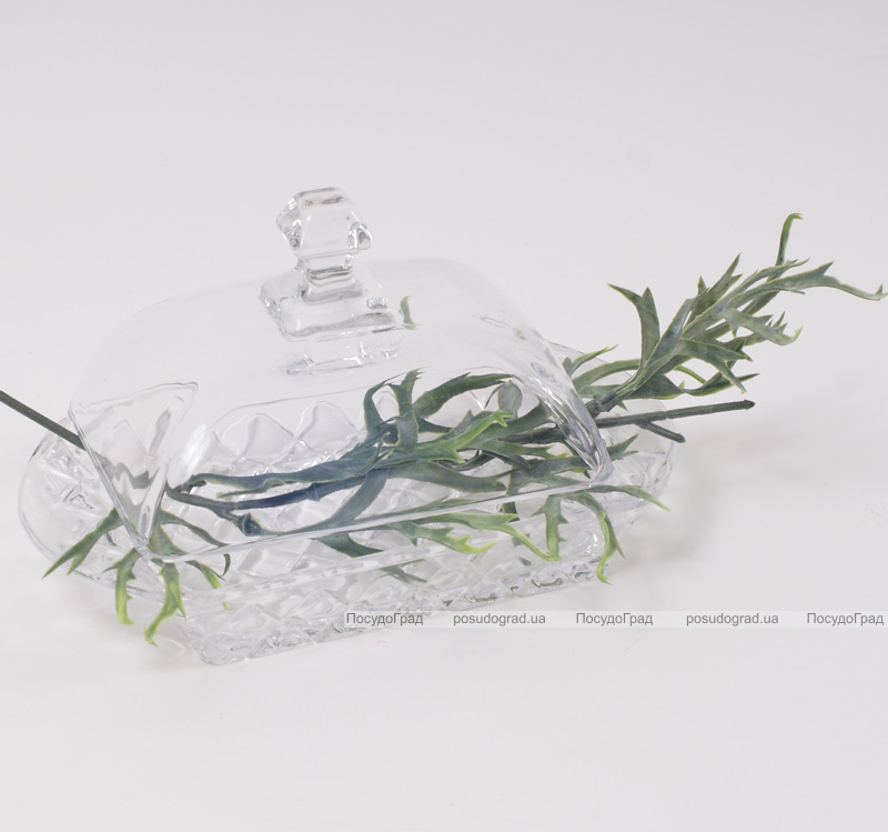 Маслянка "Bona Glass" 17.2x10.5x9см, скляна