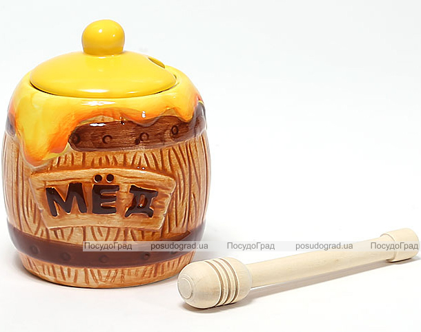 Медовница с ложкой Honey "Переполненный бочонок"