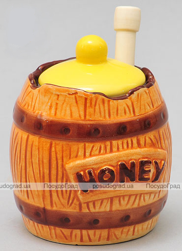 Медовница с ложкой Honey "Бочонок"