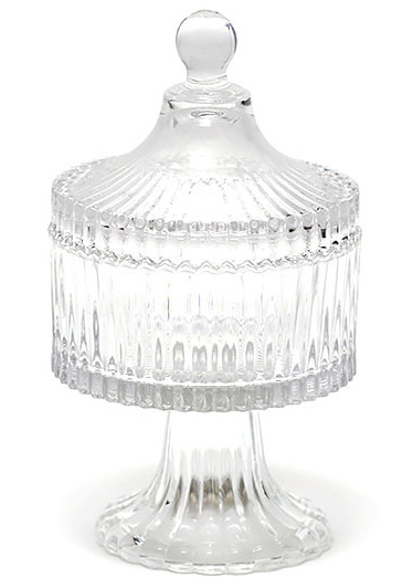 Цукорниця скляна Bona Glass Ø10.5х19см зі скляною кришкою