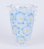 Ваза скляна Bona Glass 24см "Блакитні квіти"
