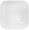 Набор 2 фарфоровые подставные тарелки "White Rose" 30x30см (белый фарфор)