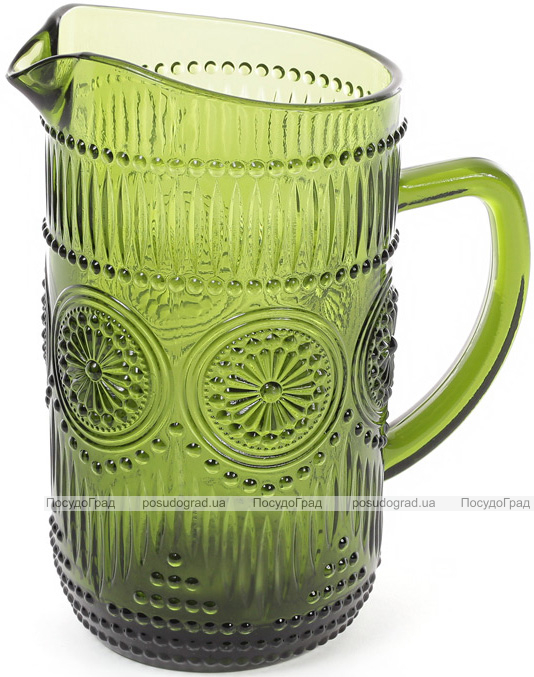 Глечик Siena Toscana 1500мл, оливкове скло