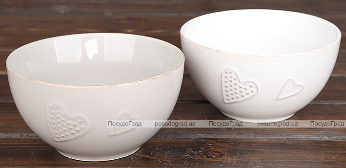 Керамическая пиала (миска) Shabby Chic "Сердце" 600мл