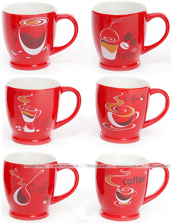 Кружка фарфоровая "COFFEE" 230мл, кофейная