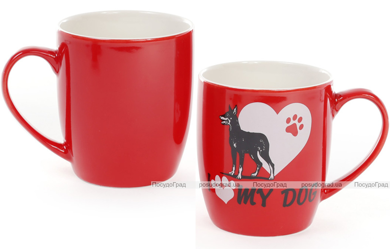Кружка фарфоровая "I love Dog" 240мл
