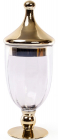 Ваза-кубок Ancient Glass Ø13х35см, скляна з позолотою