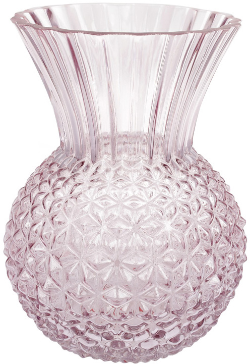 Ваза декоративна Ancient Glass Касабланка 14х15.5х22см, рожеве скло