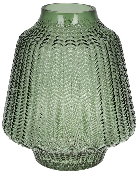 Ваза декоративна Ancient Glass Медіна 7.6х20х23см, зелене скло