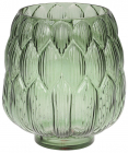 Ваза декоративна Ancient Glass Артишок 13х18х20см, зелене скло