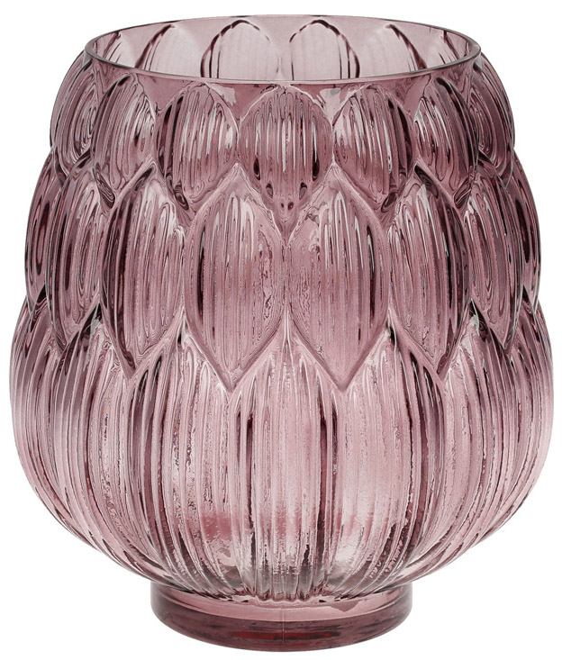 Ваза декоративна Ancient Glass Артишок 13х18х20см, фіолетове скло