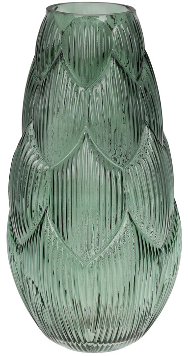 Ваза декоративна Ancient Glass Артишок 8.8х17х35см, зелене скло