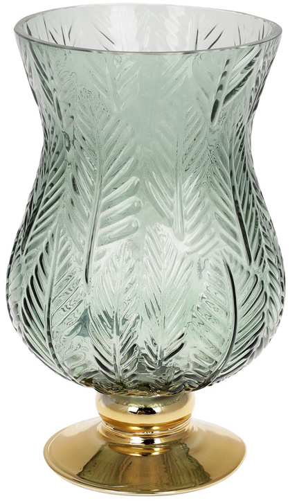 Ваза декоративна Ancient Glass Розалін 14х15х25см, зелене скло