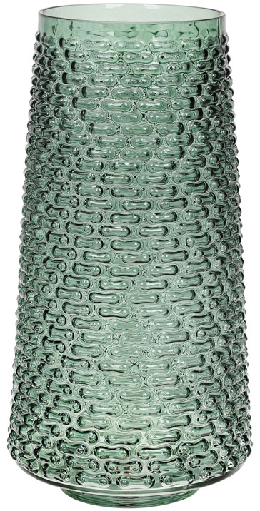 Ваза декоративна Ancient Glass Флора Ø19х32.5см, зелене скло