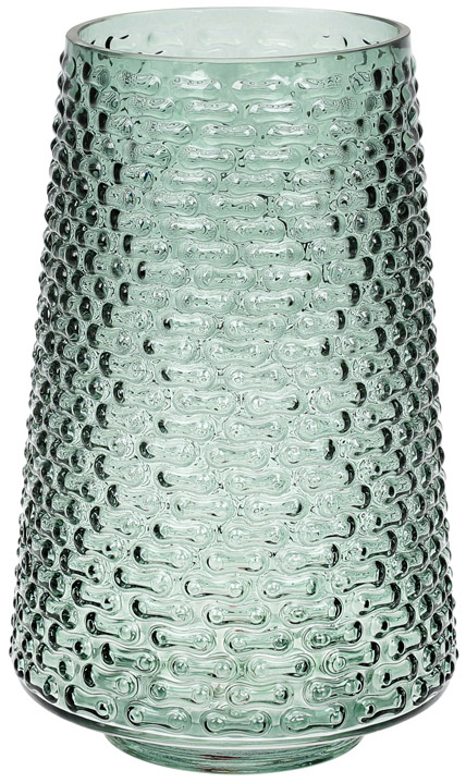 Ваза декоративна Ancient Glass Флора Ø16.5х26.5см, зелене скло