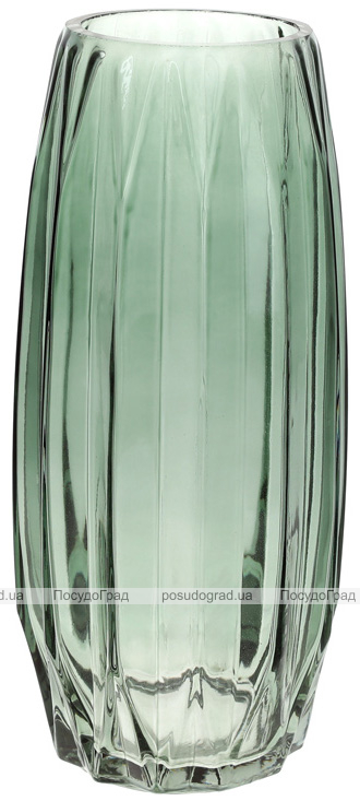 Ваза декоративна Ancient Glass "Грейс" 30х13см, скло, зелений