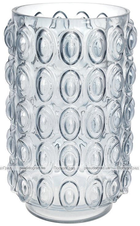 Ваза декоративна Ancient Glass "Bubbles" 30х19см, скло, блакитний