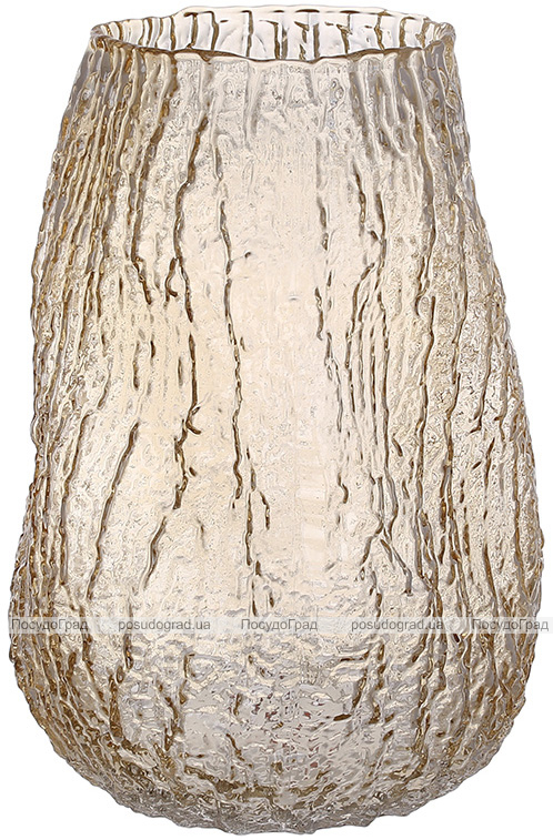 Ваза для квітів скляна "Stefania" Ø15х26см, амбер