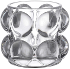 Подсвечник стеклянный Ancient Glass "Bubbles" Ø6.5х7см, прозрачное стекло