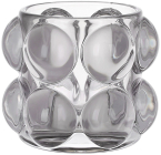 Подсвечник стеклянный Ancient Glass "Bubbles" Ø6.5х7см, серое стекло
