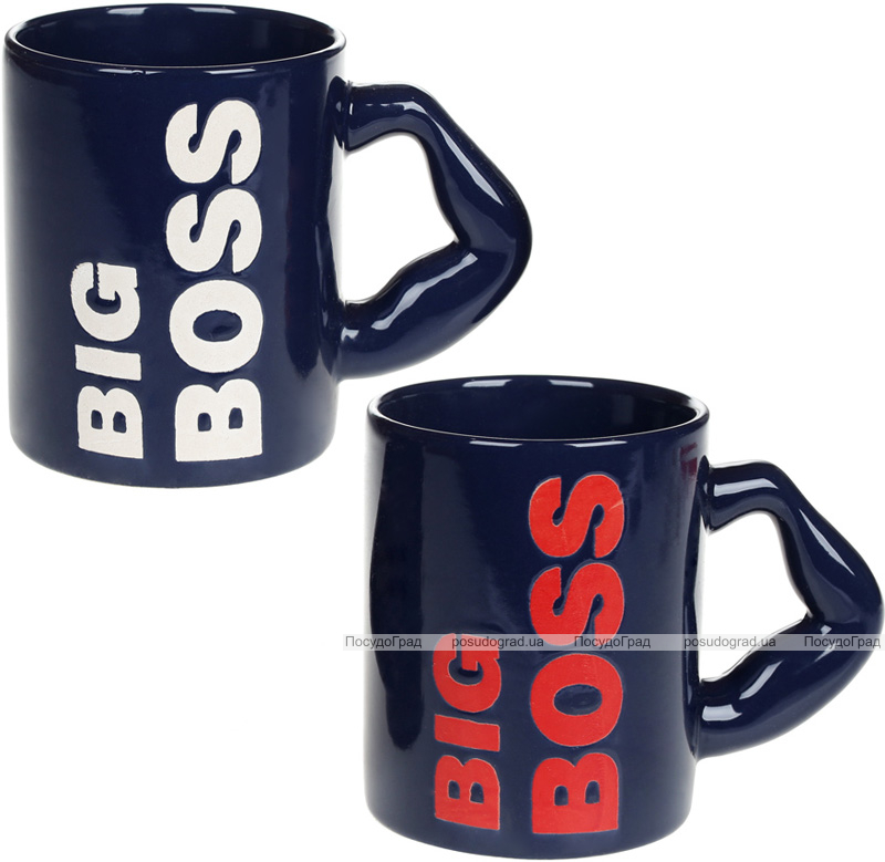 Кружка 500мл "BIG BOSS" Кобальтовая "Настоящему мужчине"