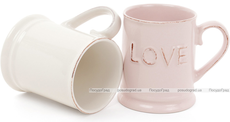 Кружка Shabby Chic "LOVE" 350мл, керамическая