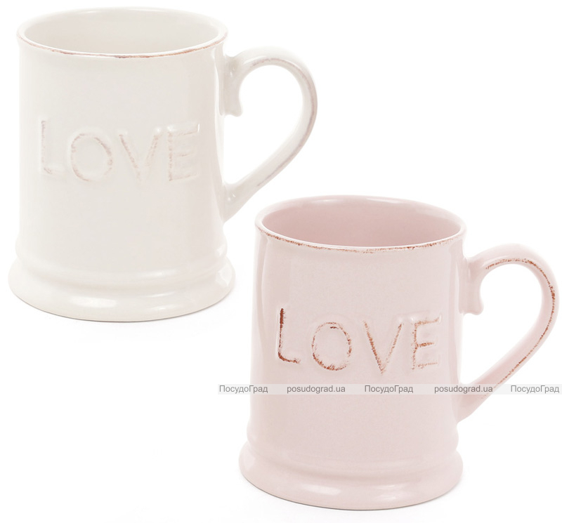 Кружка Shabby Chic "LOVE" 350мл, керамическая