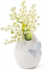 Ваза фарфоровая Flowers Garden "Бабочка" 14см белая с голубым