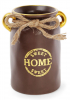 Ваза керамическая "Home sweet home" 19см, шоколадный горшок