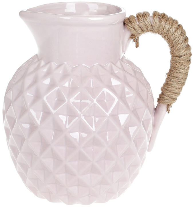 Ваза керамічна Stone Flower "Jug" 19см, пісочний рожевий