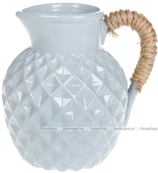 Ваза керамическая Stone Flower "Jug" 19см, голубая
