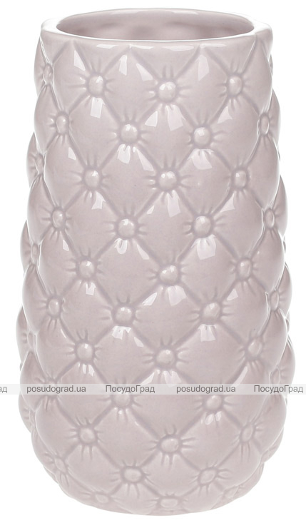 Ваза керамическая Stone Flower 17см, песочный розовый