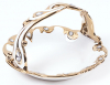 Цукерниця "Перо жар-птиці" Gold Luxury-15 Ø28см з декоративними стразами
