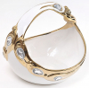 Цукерниця "Перо жар-птиці" Gold Luxury-19 26см з декоративними стразами