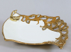 Блюдо Gold Luxury 28x24.3x7см з декоративними стразами