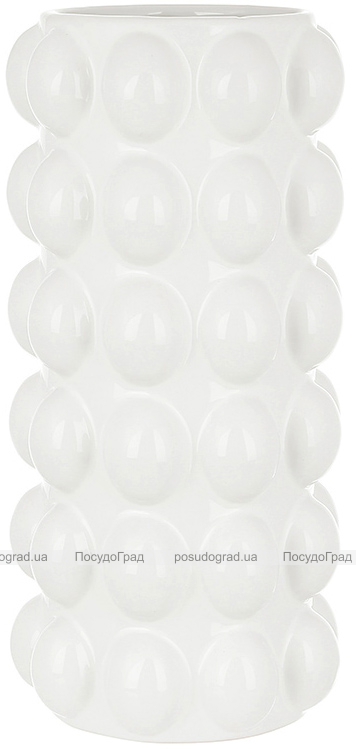 Ваза керамическая White Bubble 30см, белая