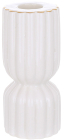 Набор 4 керамических подсвечника "White Candle" фигурный, белый, Ø5.5х12см