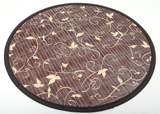 Бамбуковий килимок (серветка) Bamboo Mat-130, Ø38см, з прошитим краєм
