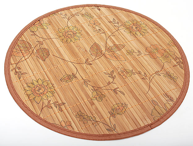 Бамбуковий килимок (серветка) Bamboo Mat-131, Ø38см, з прошитим краєм
