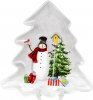 Блюдо «Snowman Party» Ялинка, керамічне 21.6х20.5см