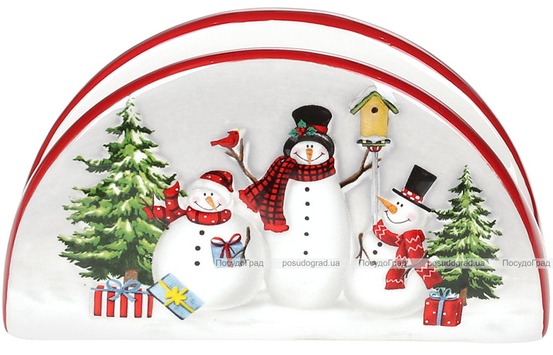 Серветниця керамічна «Snowman Party» 13.2х4.6х7.3см