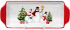Блюдо "Snowman Party" керамічне прямокутне 35х14х3см