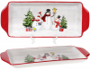 Блюдо "Snowman Party" керамічне прямокутне 35х14х3см