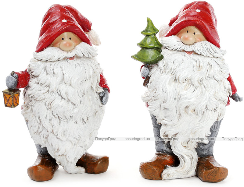 Декоративная фигурка "Улыбчивый Санта" 10х7х16.5см