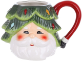 Кружка керамическая "Санта Клаус под Елкой" 650мл, фигурная чашка