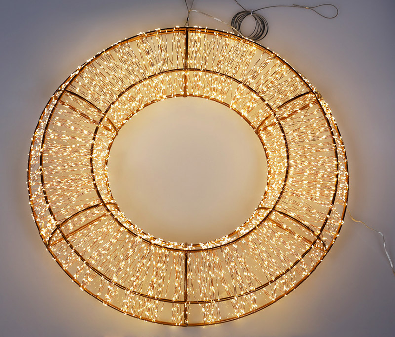 Декор з LED-підсвіткою "Вогняне Кільце" Ø70см