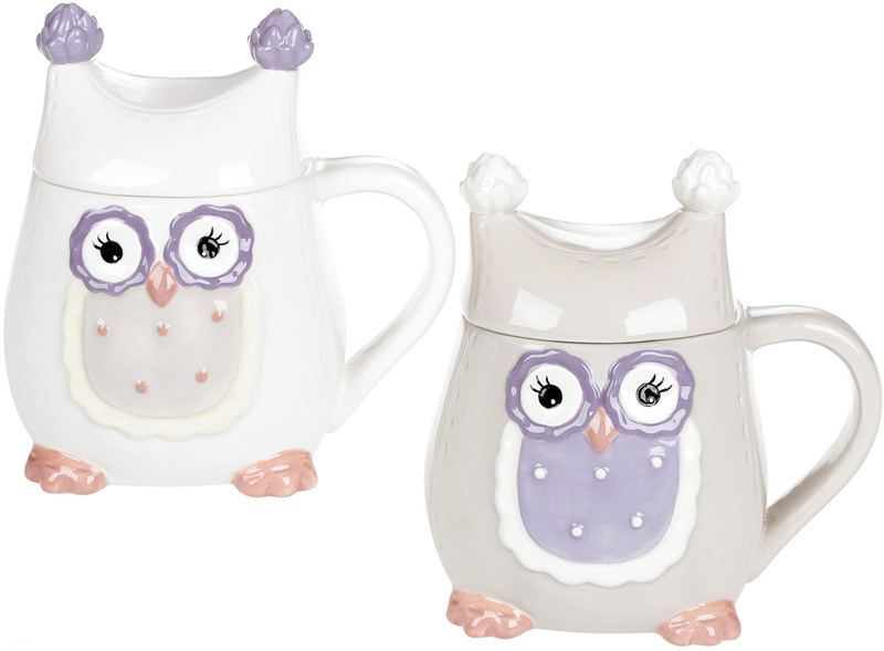 Кружка "Owl Family" 400мл с керамической крышкой